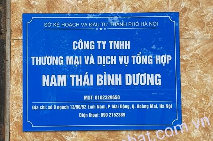 Biển tên công ty mical 